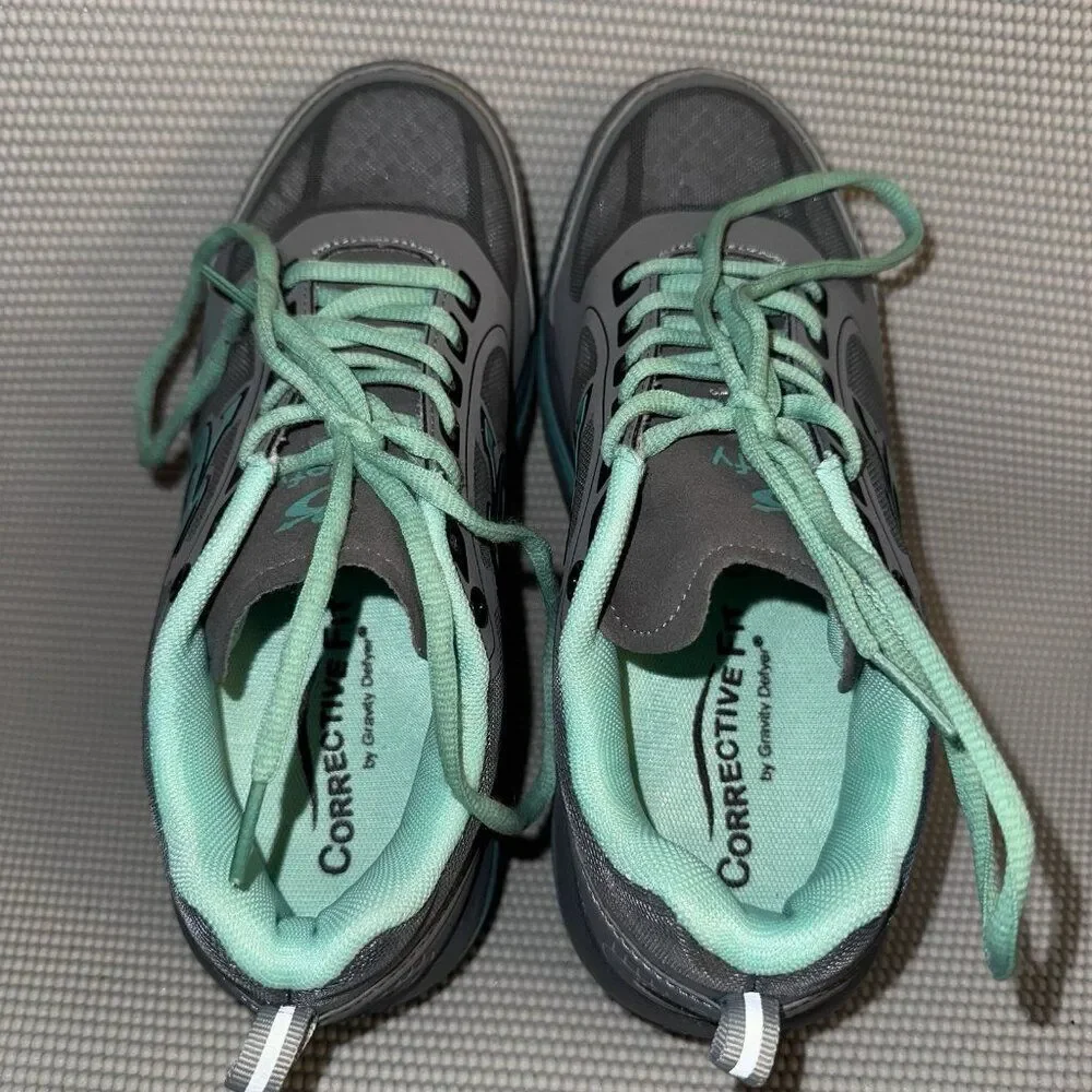 Gravity Defyer G-Defy Ion Gray/Teal Athletic Waking Comfort Sneakers Womens Sz 8